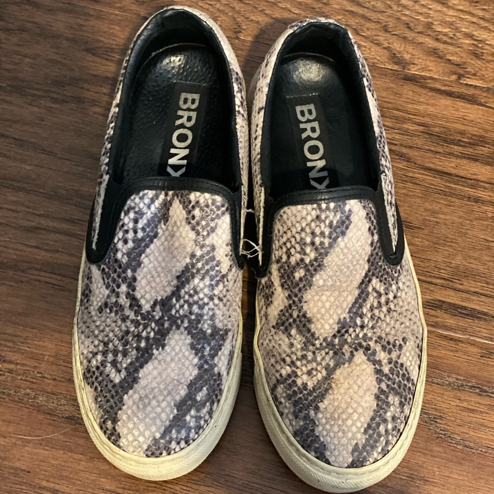 Snake Print Slip Ons